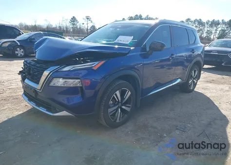 2021 Nissan Rogue Platinum Intelligent Awd из США, поврежденный, VIN JN8AT3DD7MW305884